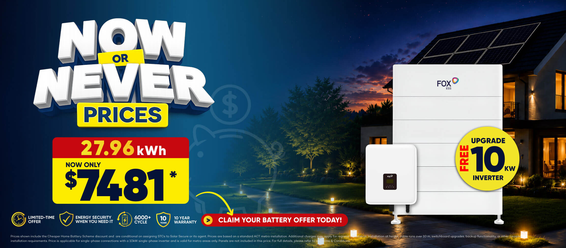 best solar panel deals in ACT by solar secure