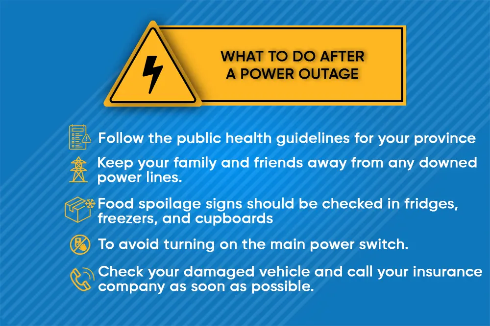 what to do after power blackouts