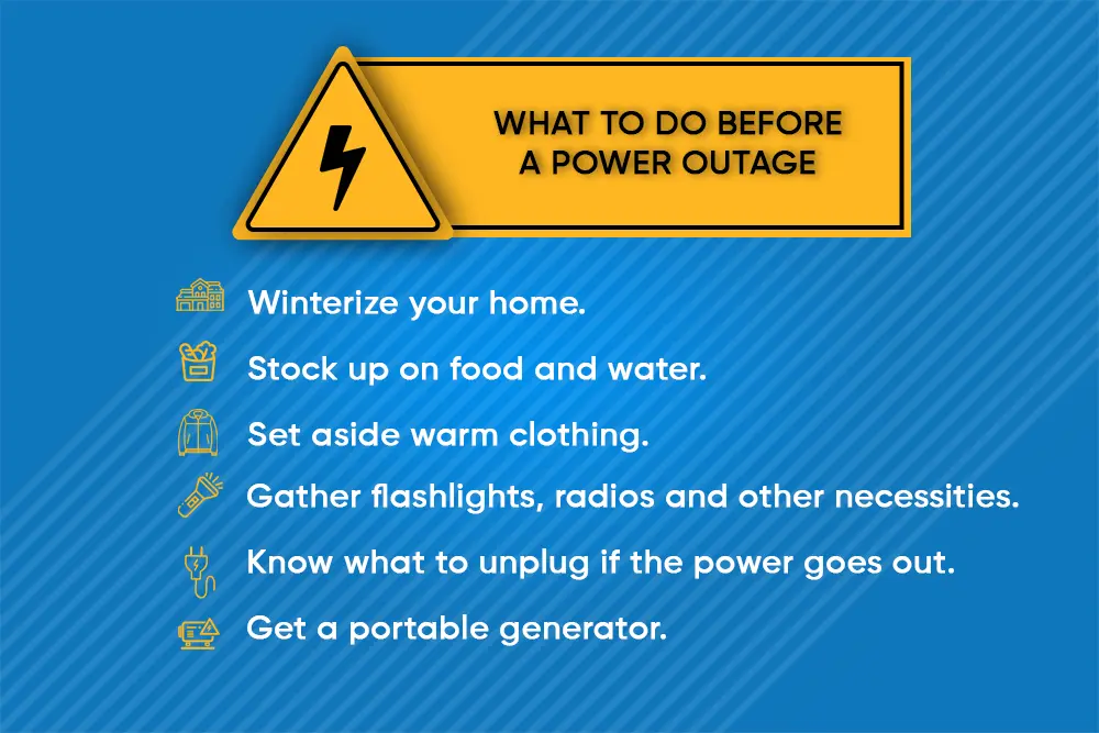 what to do before power blackouts